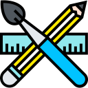 ui,pencil,edit tools,education,graphic tool,graphic design,art and design,design tool,tool,measuring,brush,ruler,graphic tools